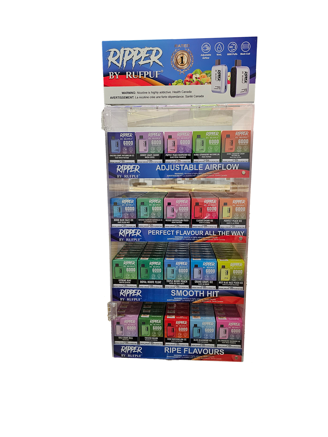 front masked Rufpuf Ripper 6000 CASE (20mg/ML / 200PCs) <b style="color:red">(Tax not Incl.)</b> - Image 1