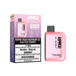 Poppin Peach Rasberry ice Rufpuf Ripper 6000 (10mg/ML / 10PCs) <b style="color:yellow">(Tax not Incl.)</b>