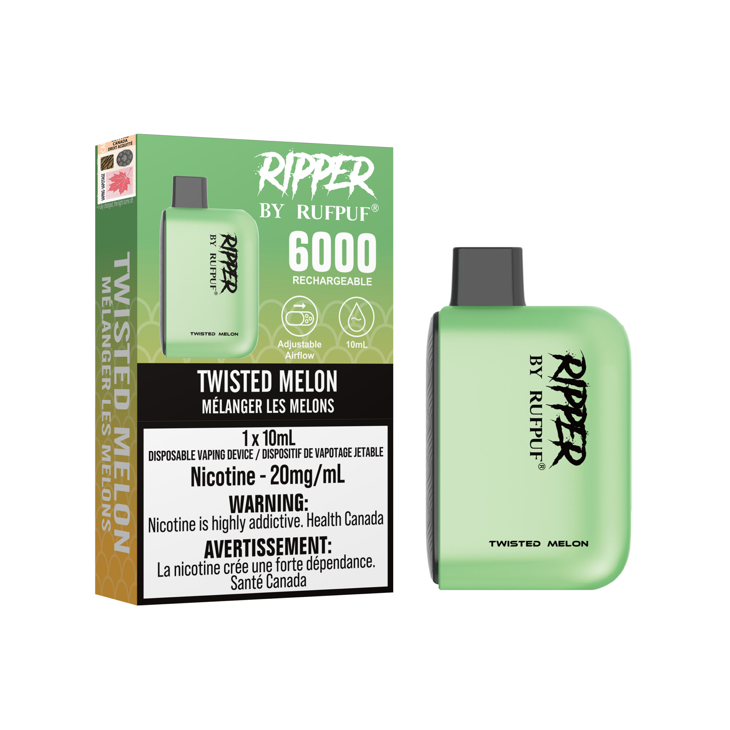 Twisted melon Twisted melon Rufpuf Ripper 6000 (20mg/ML / 10PCs) <b style="color:red">(Tax not Incl.)</b> - Image 1