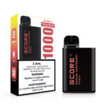 Banana Raspberry Gcore X 1000 Puffs (10PC) (20mg) <b style="color:red">(Tax not Incl.)</b>