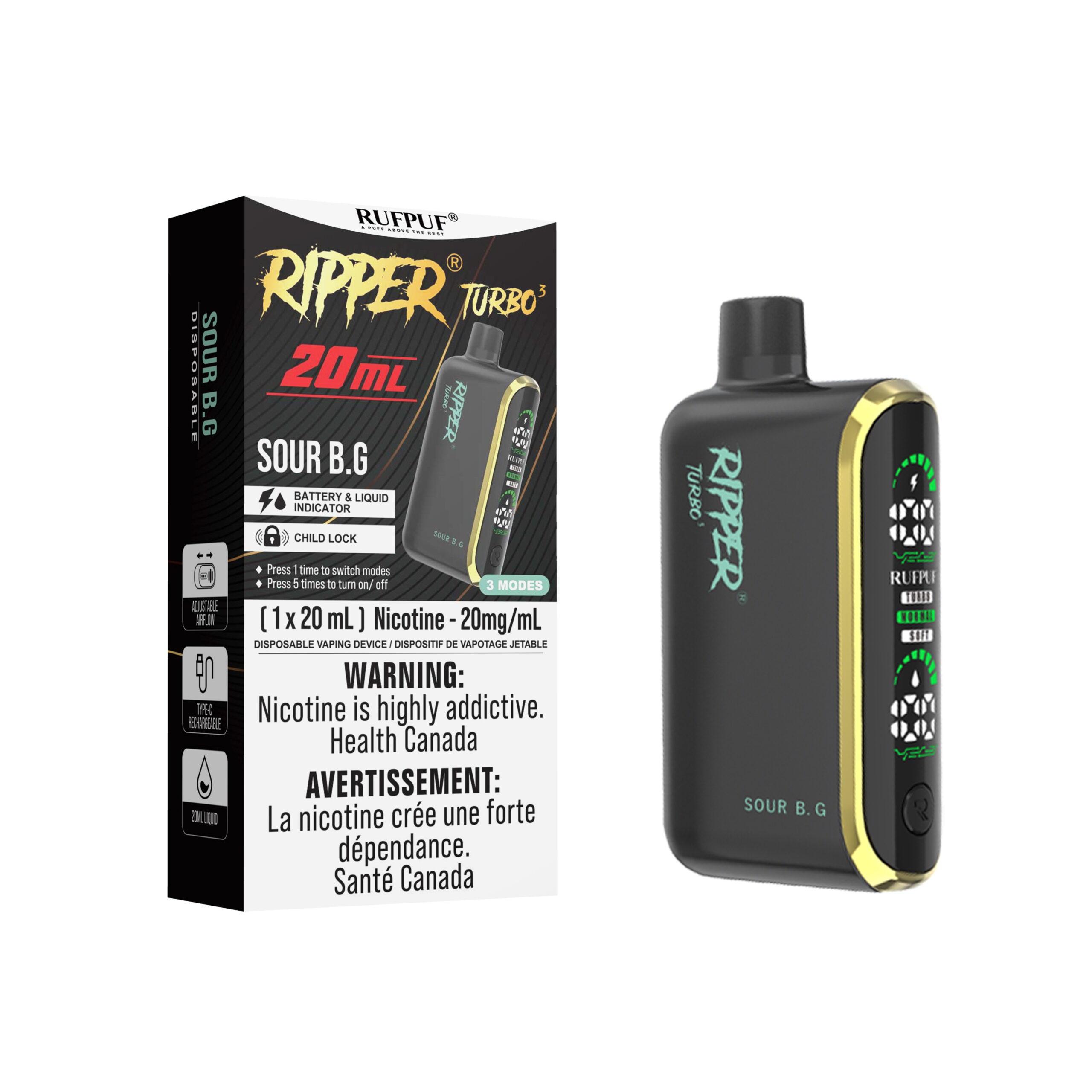 Sour B.G SOUR B.G-Ripper T3 (5Pcs) <b Style="color:red">(Tax Not Incl.)</b> - Image 1