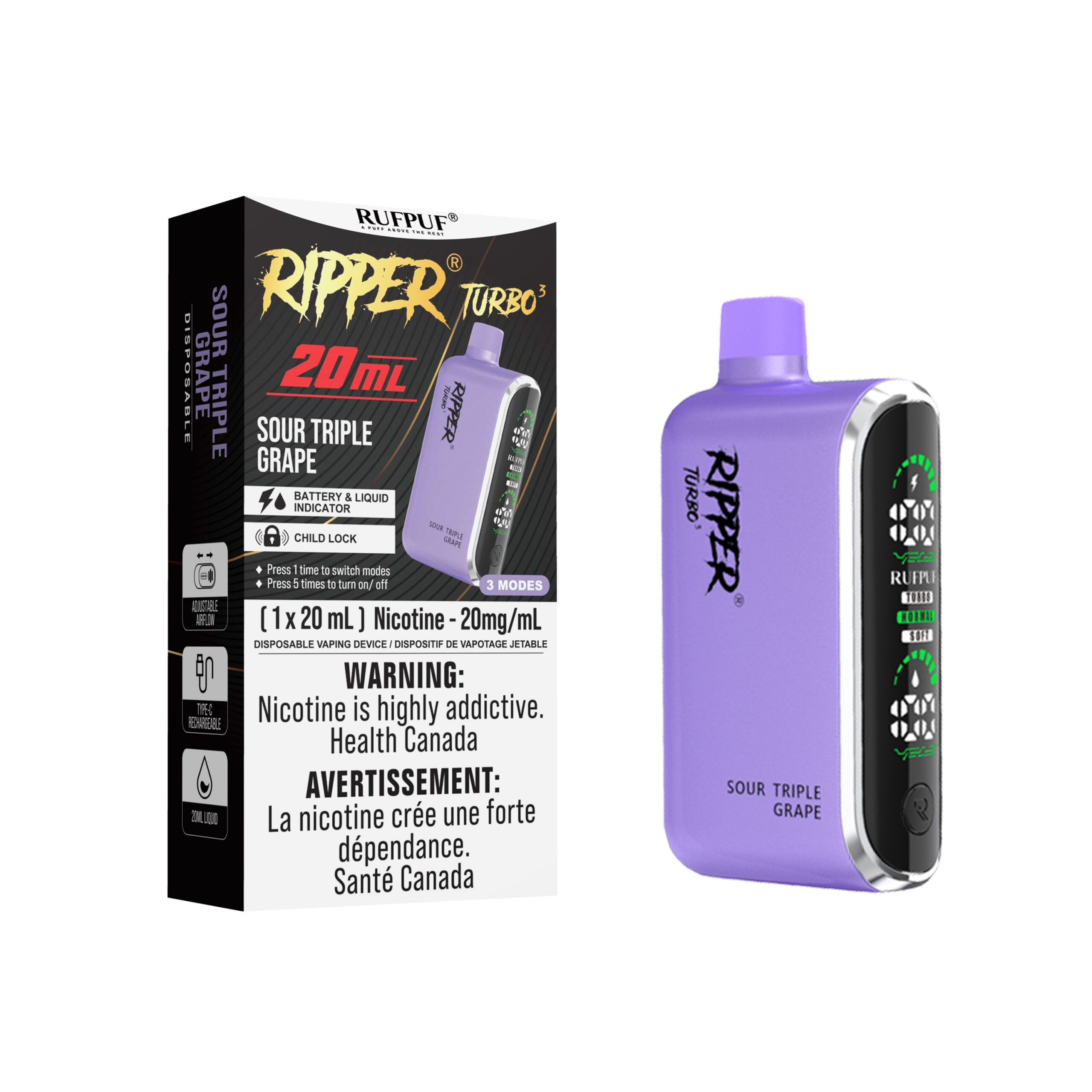 Sour Triple Grape SOUR TRIPLE GRAPE-Ripper T3 (5Pcs) <b Style="color:red">(Tax Not Incl.)</b> - Image 1