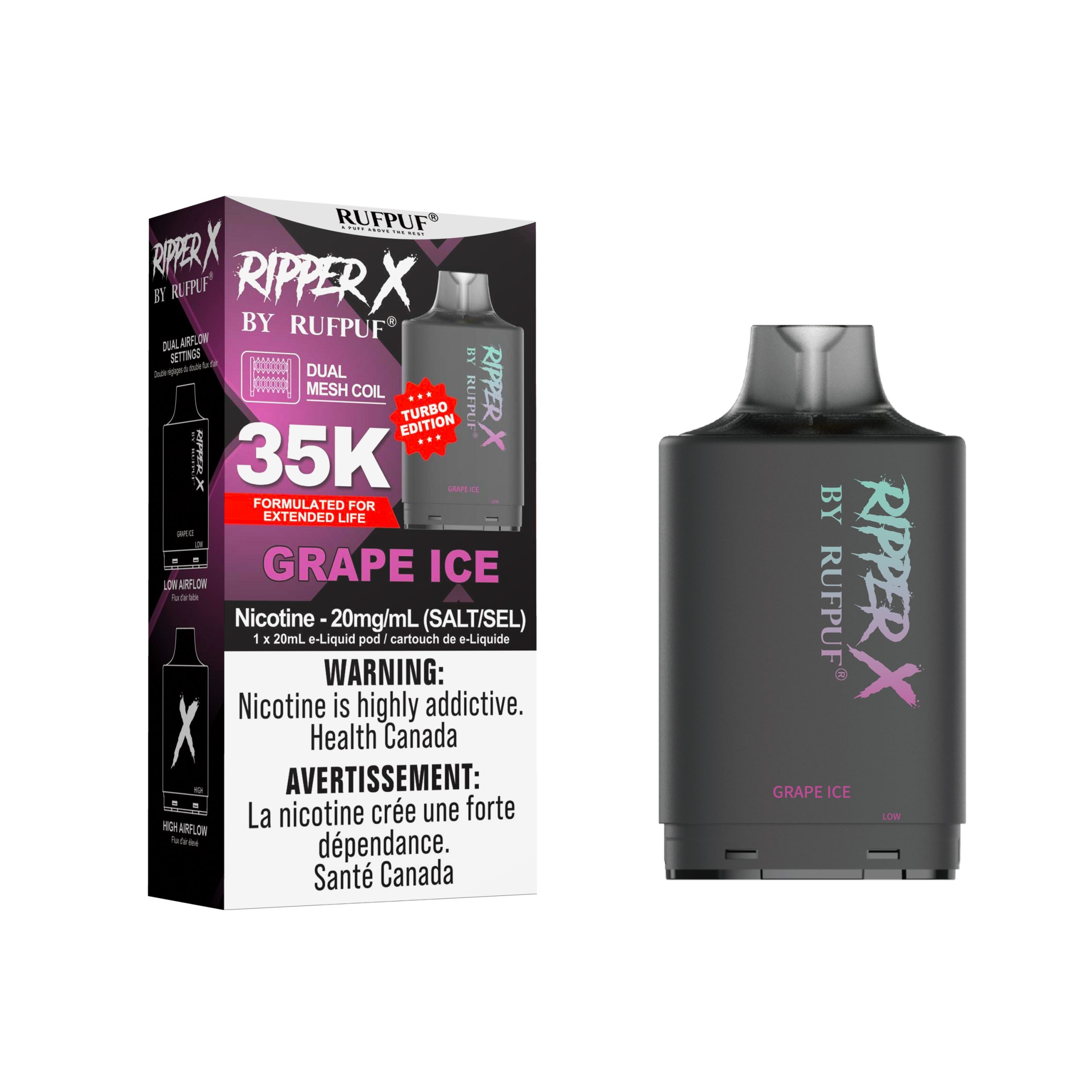 Grape Ice Grape Ice RIPPER X 35K (20mg/ML / 5PCs) <b style="color: red">(Tax not Incl.)</b> - Image 1