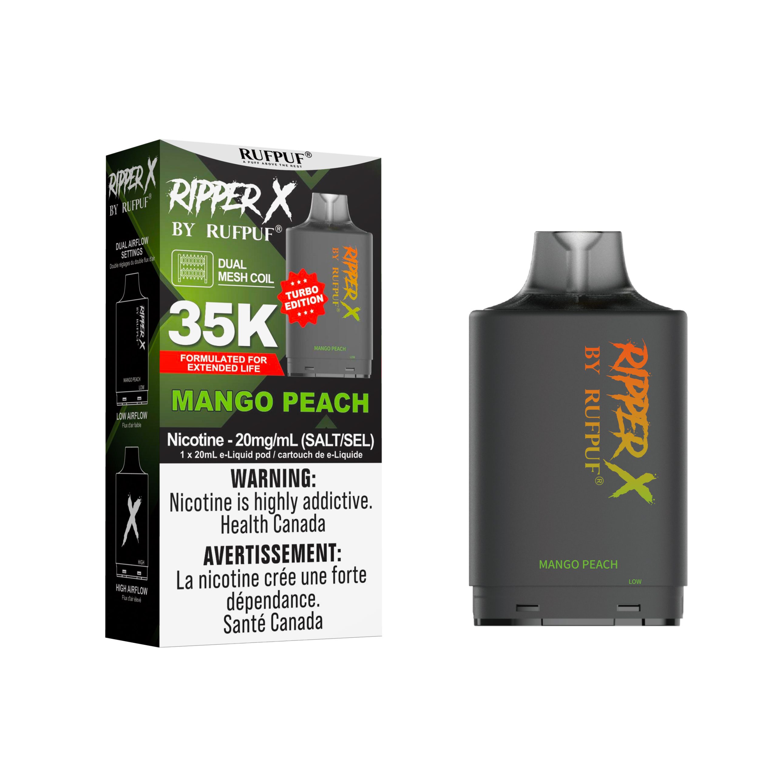Mango Peach Mango Peach RIPPER X 35K (20mg/ML / 5PCs) <b style="color: red">(Tax not Incl.)</b> - Image 1