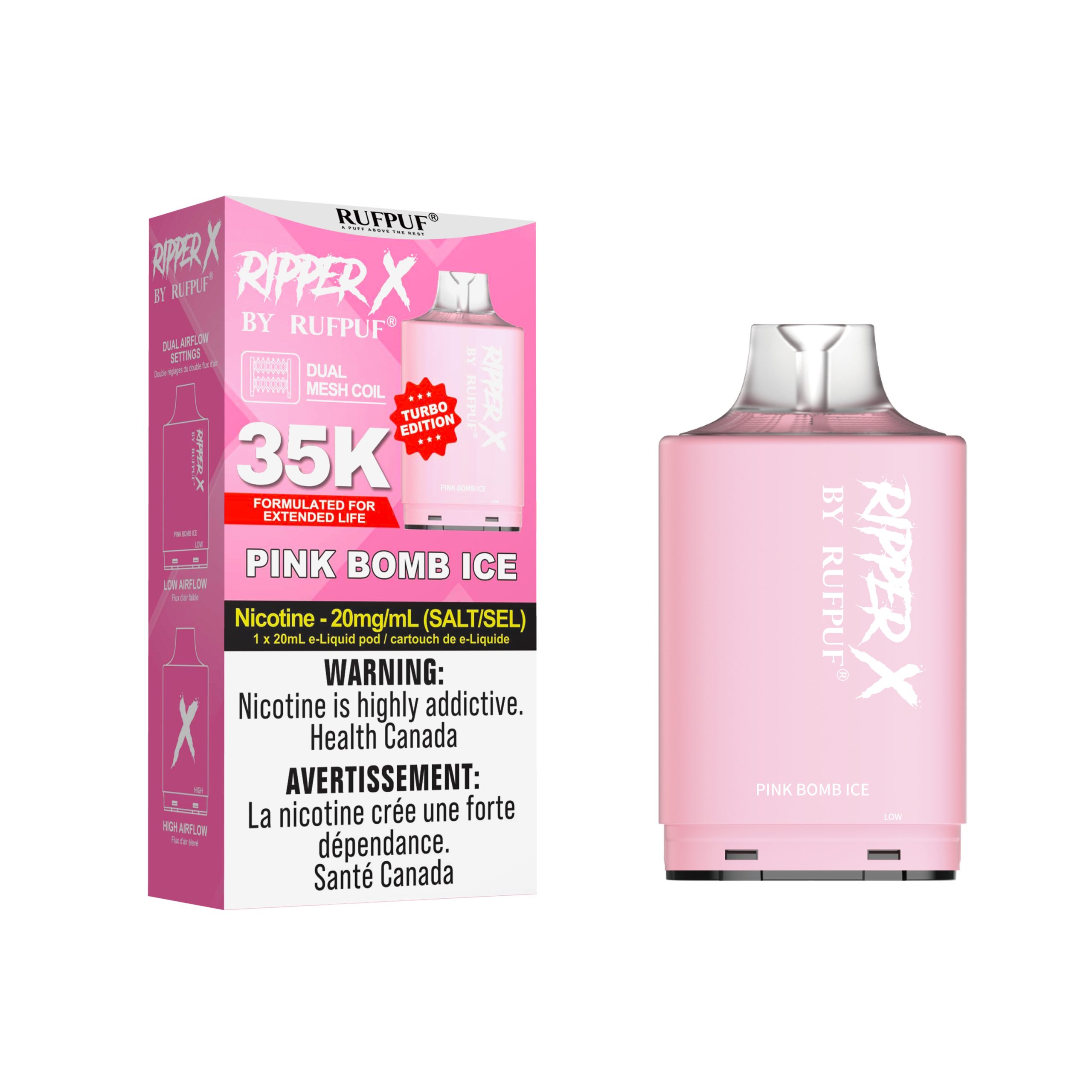 Pink Bomb ice Pink Bomb ice RIPPER X 35K (20mg/ML / 5PCs) <b style="color: red">(Tax not Incl.)</b> - Image 1