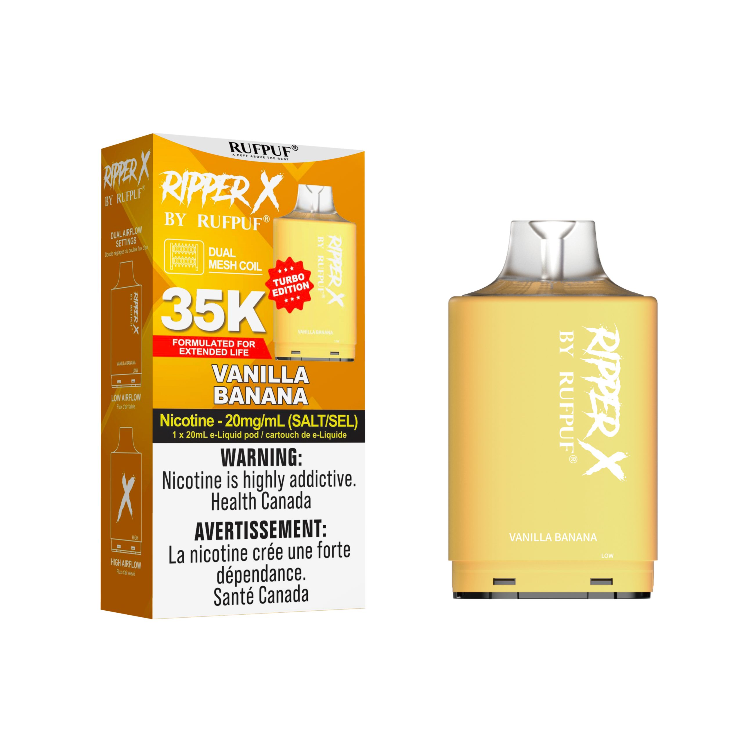 Vanilla Banana Vanilla Banana RIPPER X 35K (20mg/ML / 5PCs) <b style="color: red">(Tax not Incl.)</b> - Image 1