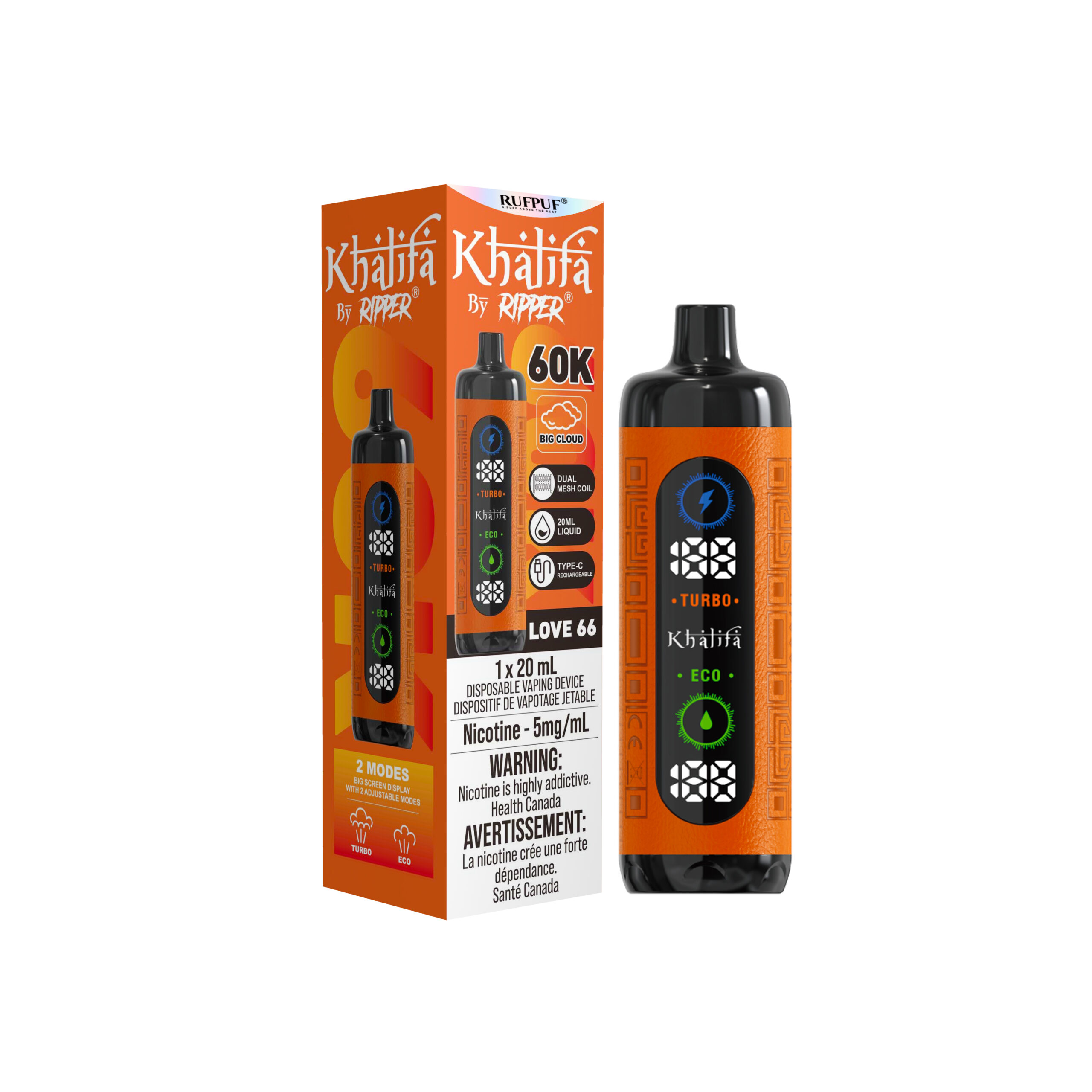 LOVE 66 LOVE 66 (5MG) (60K) KHALIFA BAR( 5Pcs) <b Style="color:YELLOW">(Tax Not Incl.)</b> - Image 1