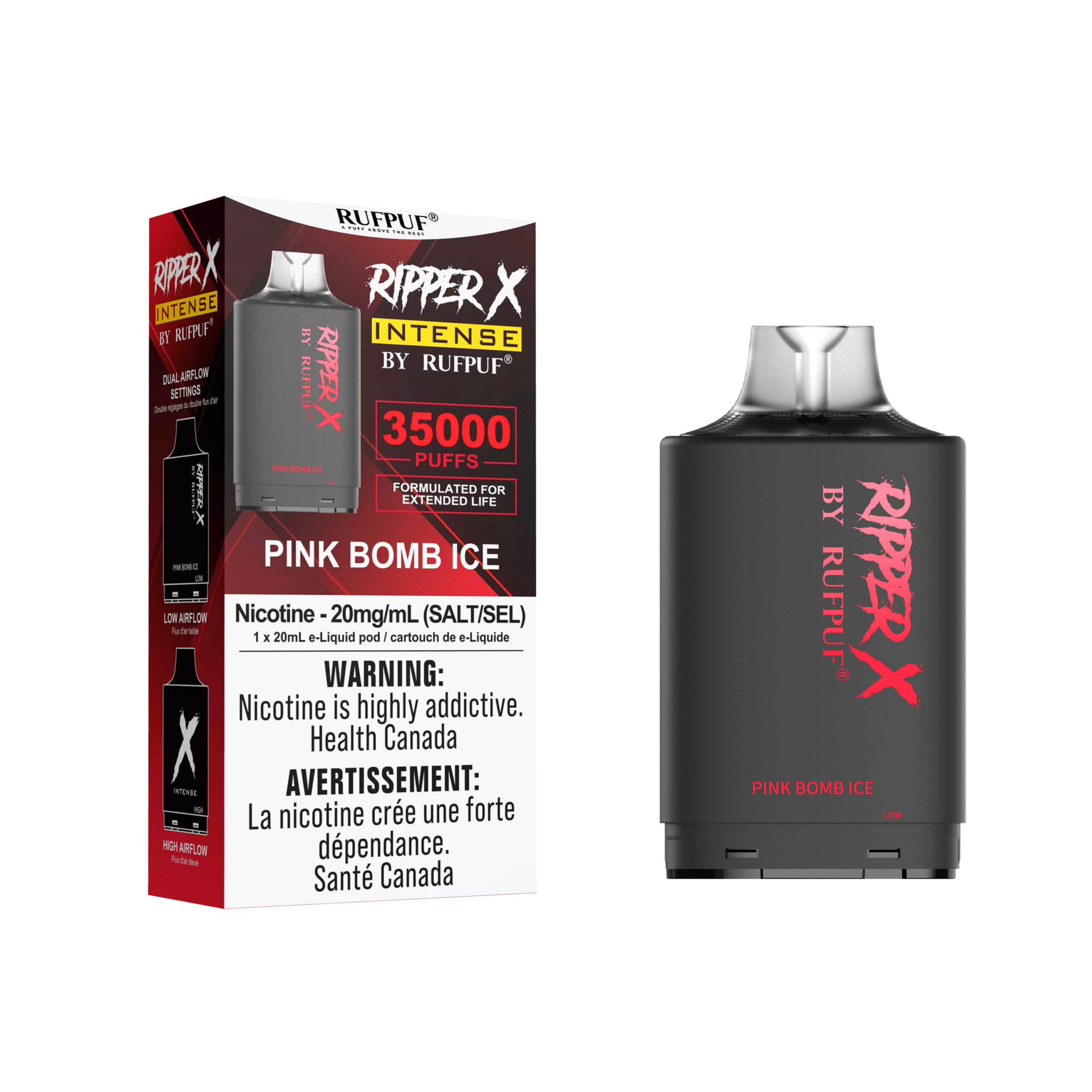 Pink Bomb ice Pink Bomb Ice Ripper X Intense 35K (20mg/ML / 5PCs) <b style="color: YELLOW">(Tax not Incl.)</b> - Image 1
