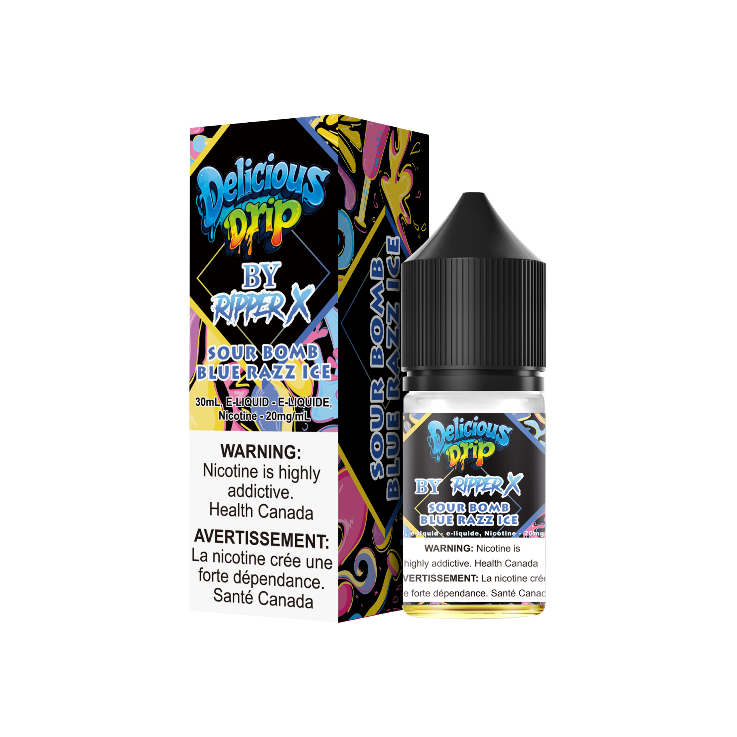 11 Sour Bomb Blue Razz Ice (20mg) Delicious Drip <b style="color:yellow">(Tax not Incl.)</b> - Image 1