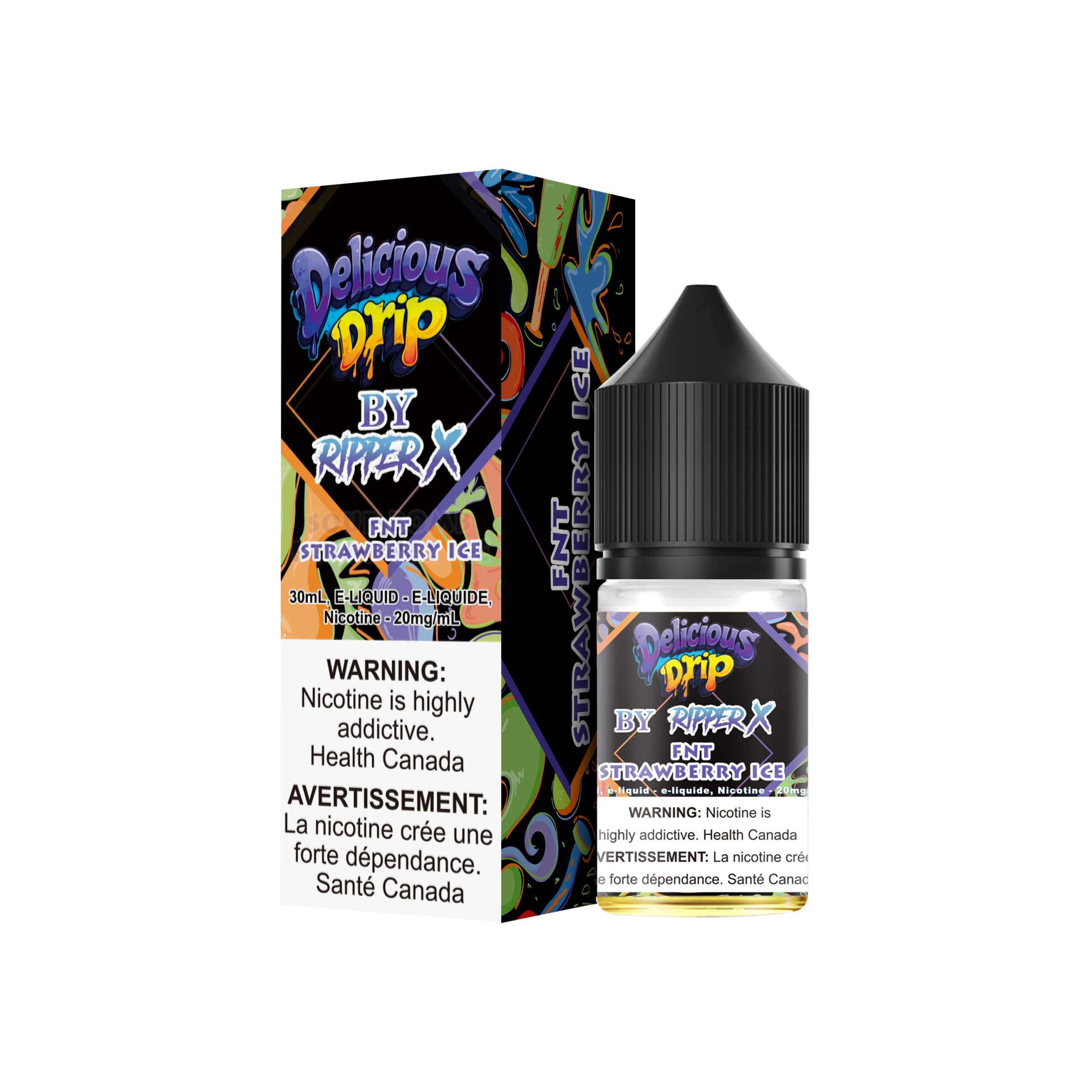 12 FNT Strawberry Ice (20mg) Delicious Drip <b style="color:yellow">(Tax not Incl.)</b> - Image 1