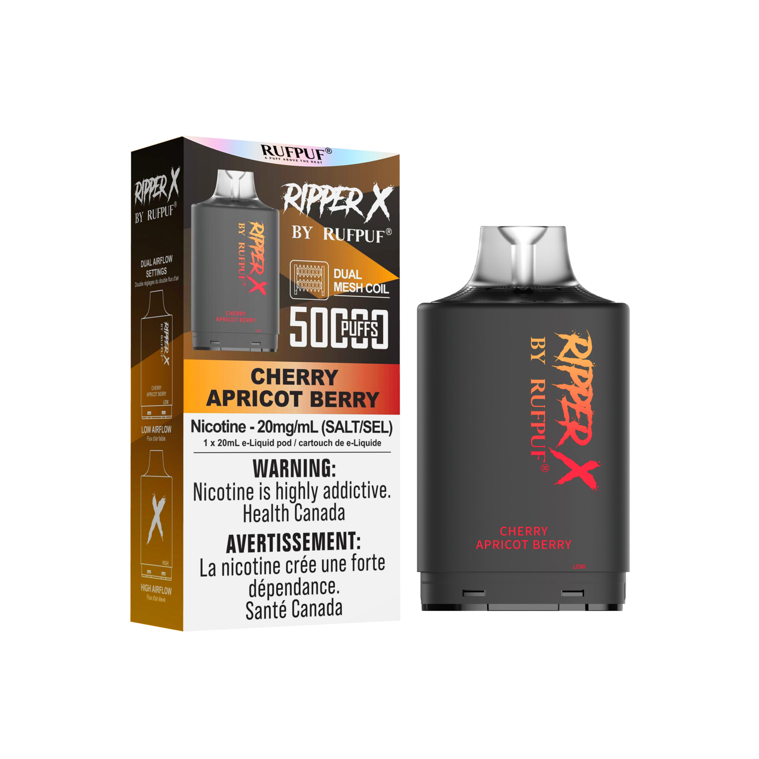Cherry Apricot Berry Cherry Apricot Berry Ripper X 50K (20mg/ML / 5PCs) <b style="color: Yellow">(Tax not Incl.)</b> - Image 1