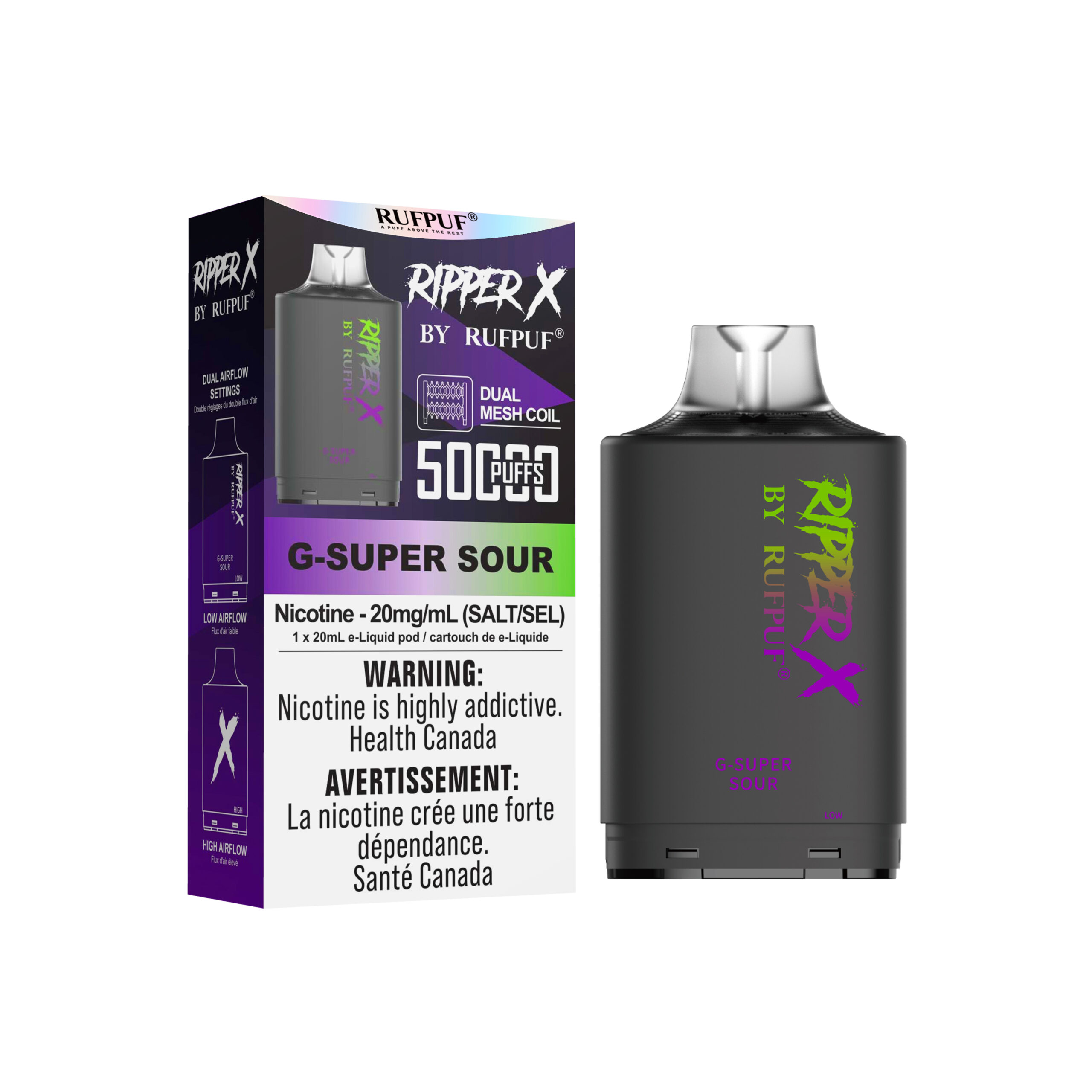 G-Super Sour G-Super Sour Ripper X 50K (20mg/ML / 5PCs) <b style="color: RED">(Tax not Incl.)</b> - Image 1