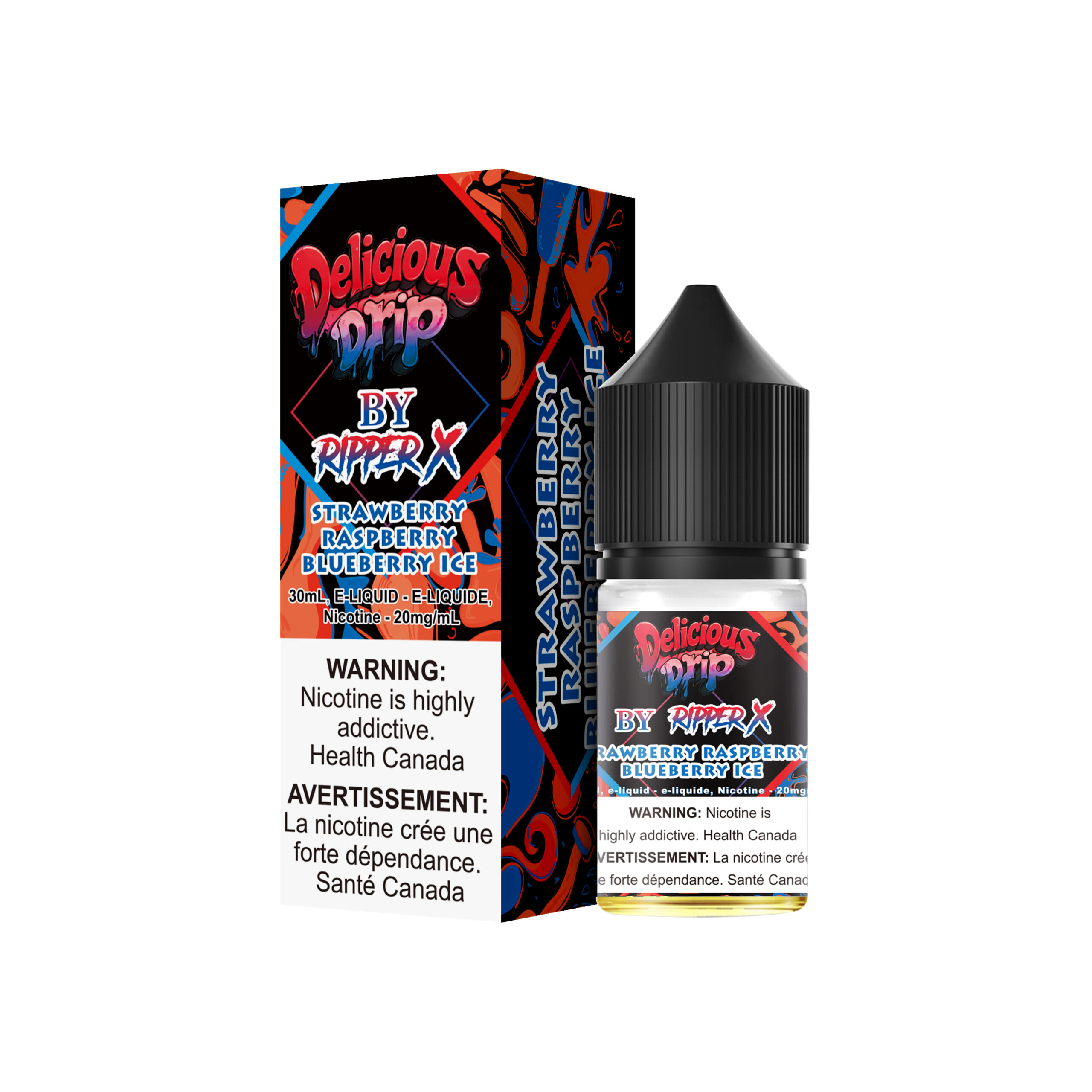 19 Strawberry Raspberry Blueberry Ice (20mg) Delicious Drip <b style="color:red">(Tax not Incl.)</b> - Image 1