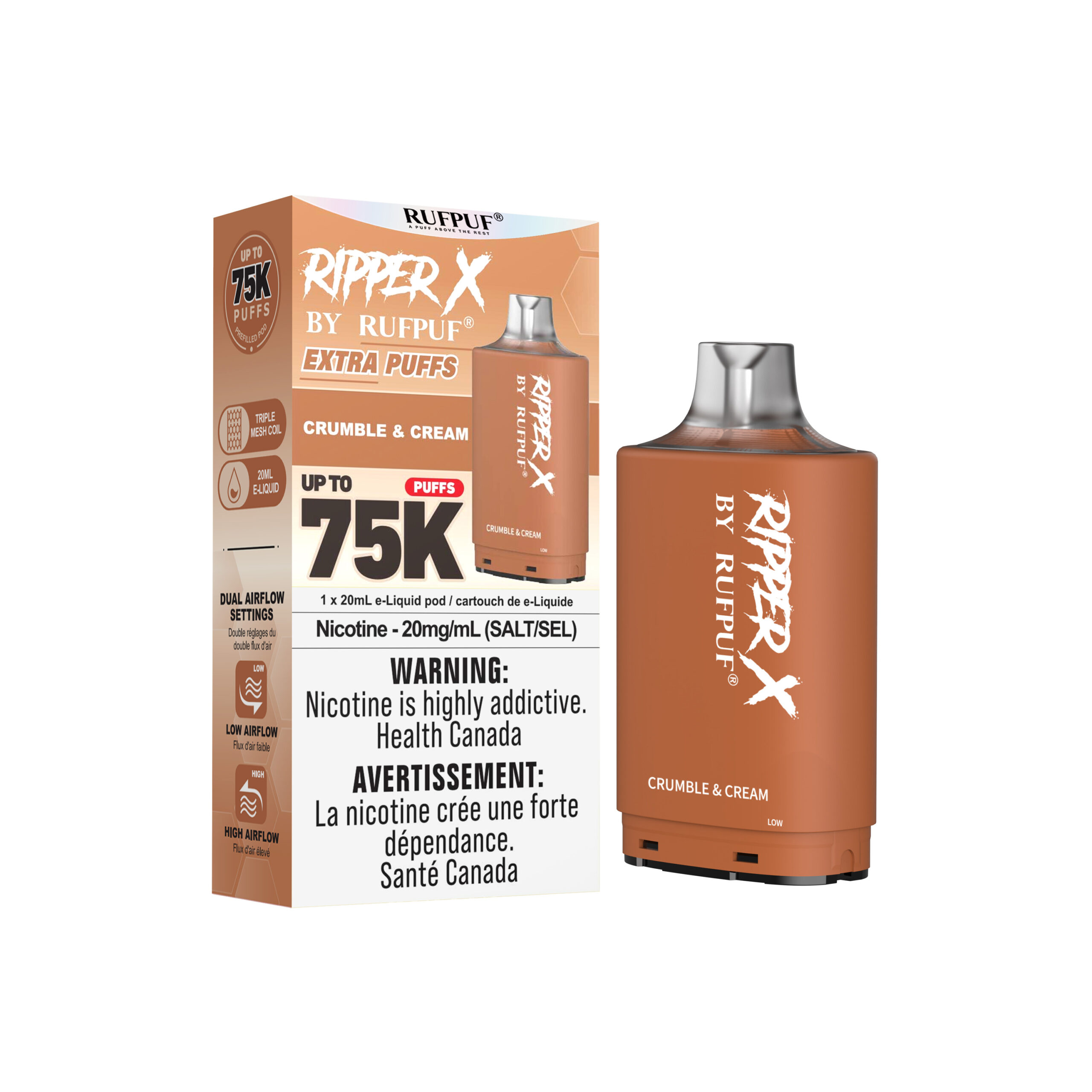 Crumble & Cream Crumble and Cream Ripper X 75K (20mg/ML / 5PCs) <b style="color: RED">(Tax not Incl.)</b> - Image 1