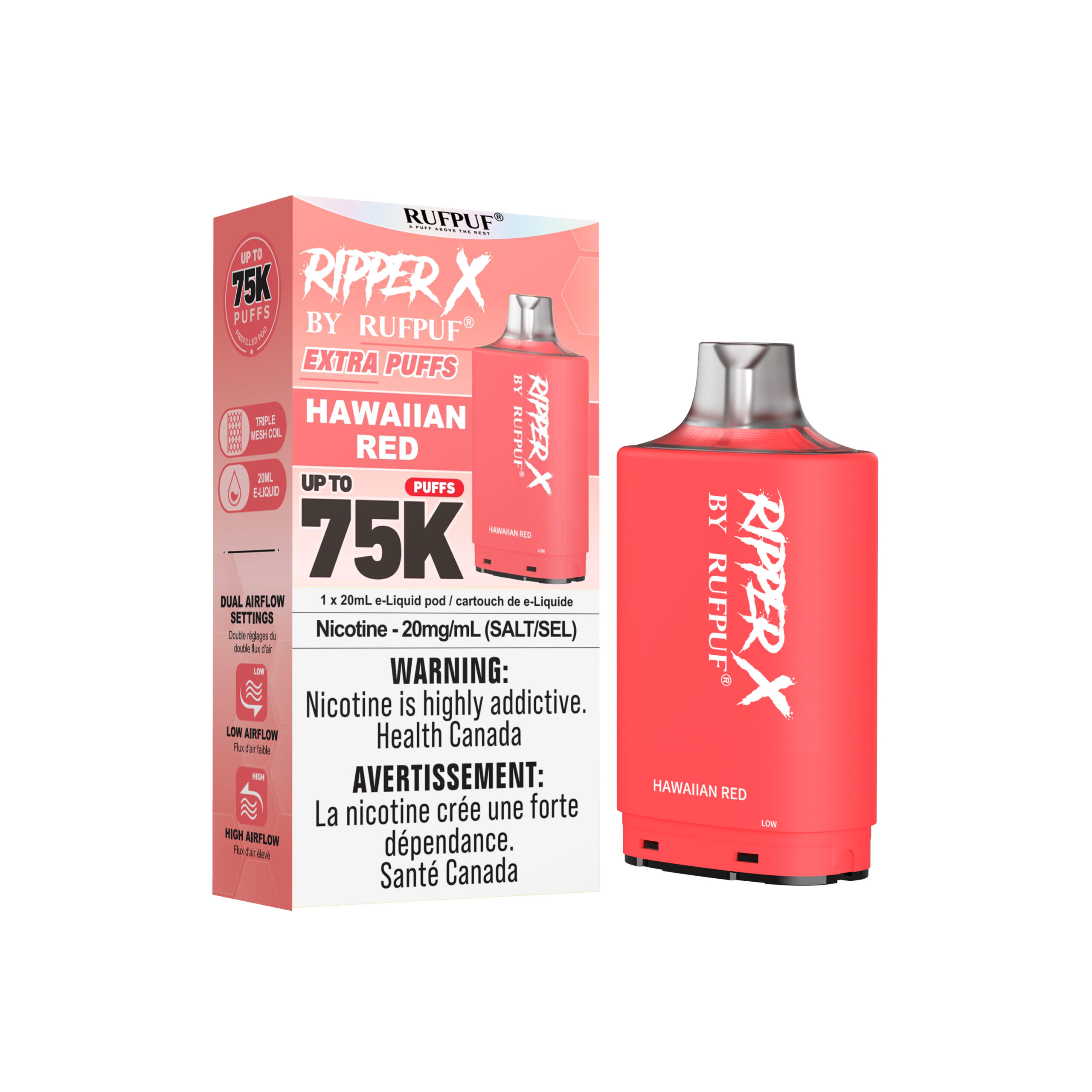 HAWAIIAN RED Hawaiian Red Ripper X 75K (20mg/ML / 5PCs) <b style="color: YELLOW">(Tax not Incl.)</b> - Image 1