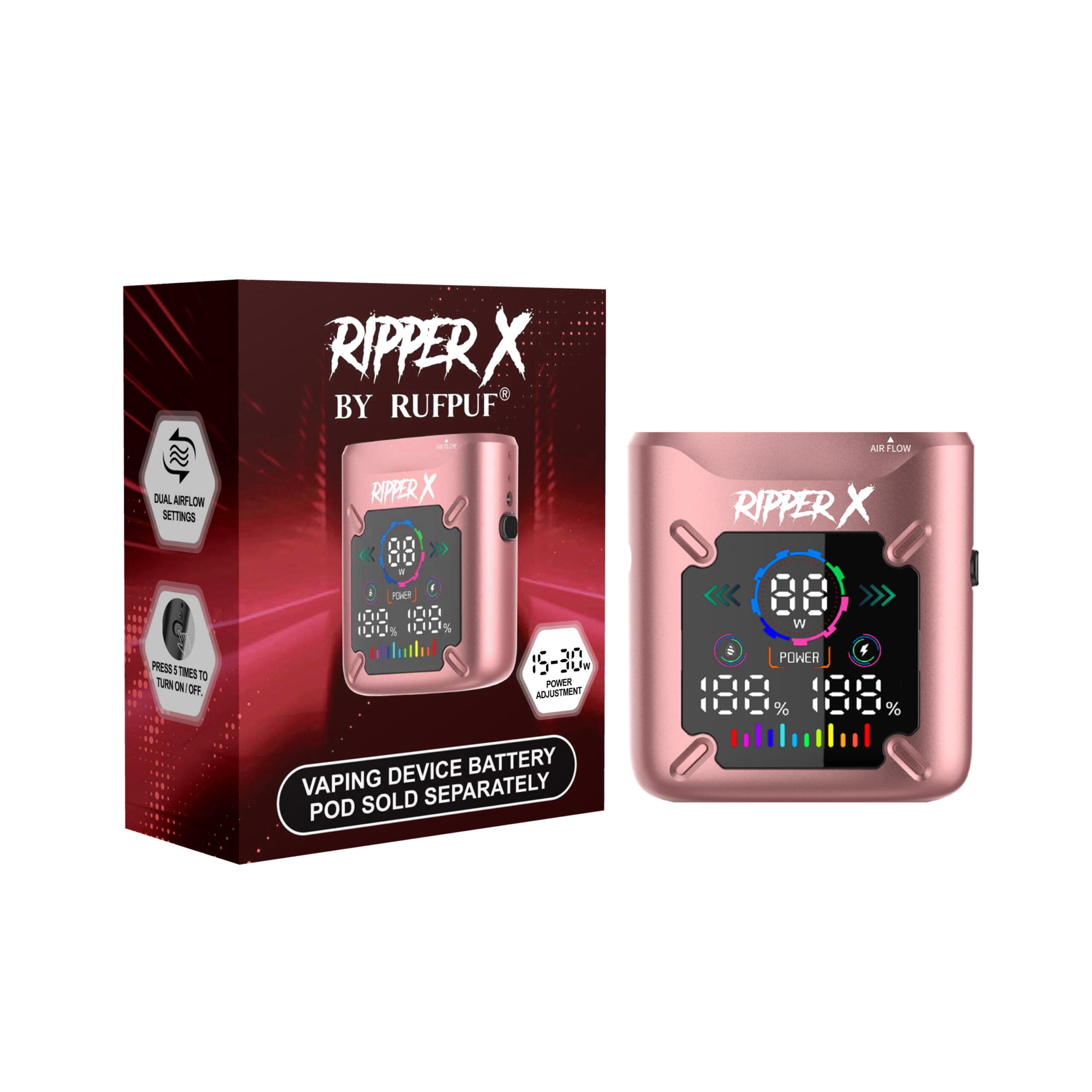 METALLIC PINK METALLIC PINK X ULTRA BATTERY (5PCS) <b style="color:blue">(1000MAH)</b> - Image 1