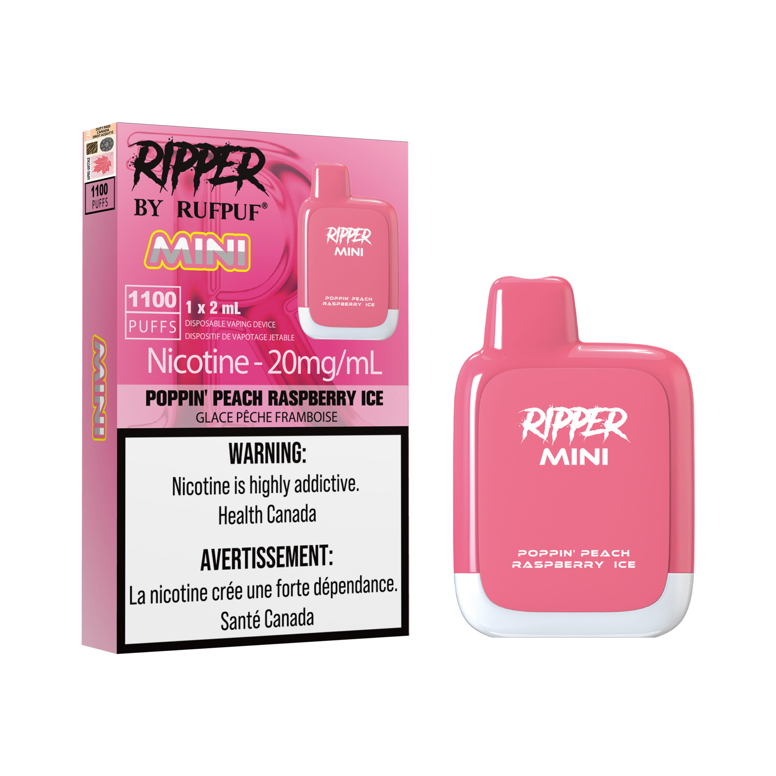 POPPIN~1 Peach Raspberry Ice Rufpuf 1100 (PROV) (10pcs )<b style="color:yellow">(Tax not Incl.)</b> - Image 1