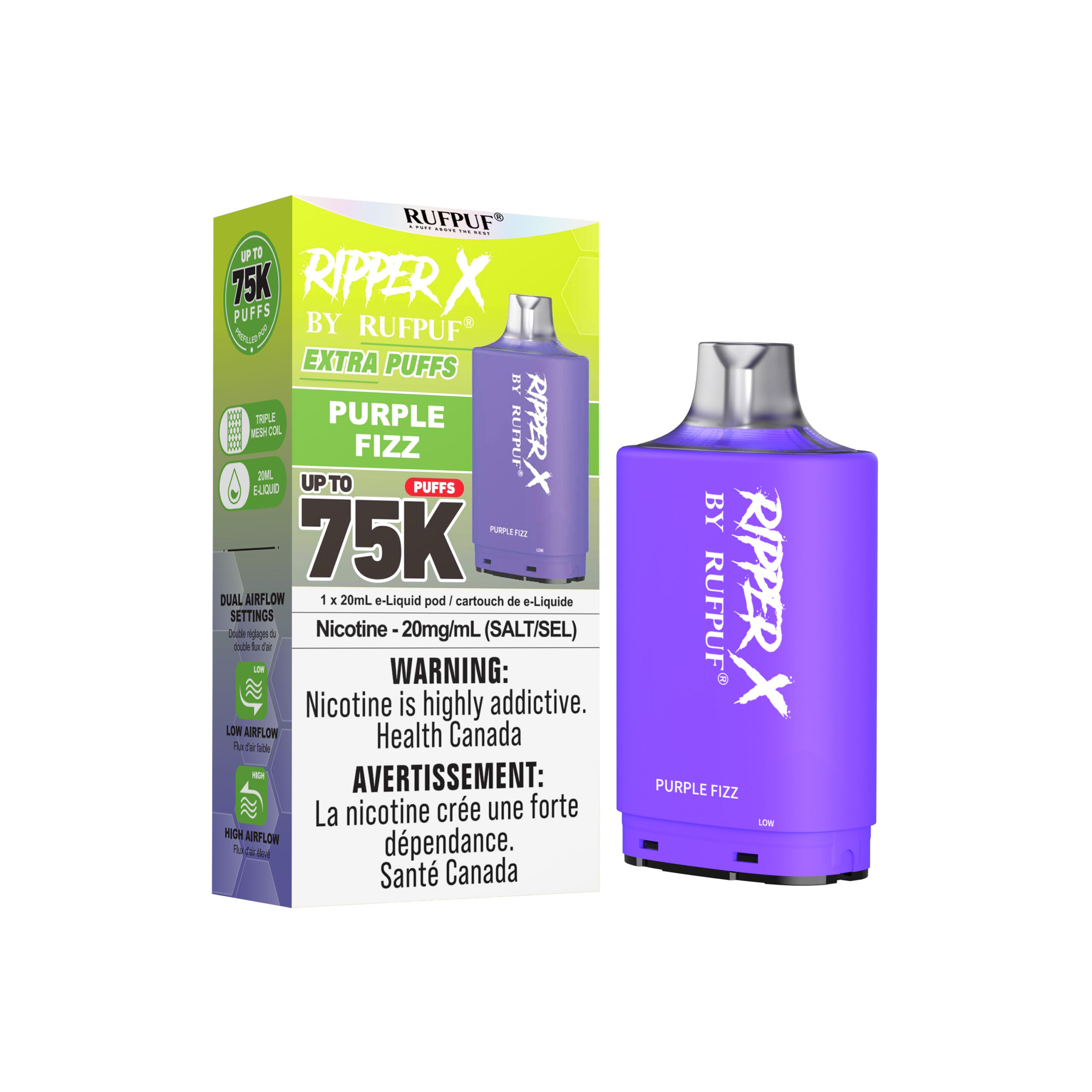Purple Fizz Purple Fizz Ripper X 75K (20mg/ML / 5PCs) <b style="color: RED">(Tax not Incl.)</b> - Image 1
