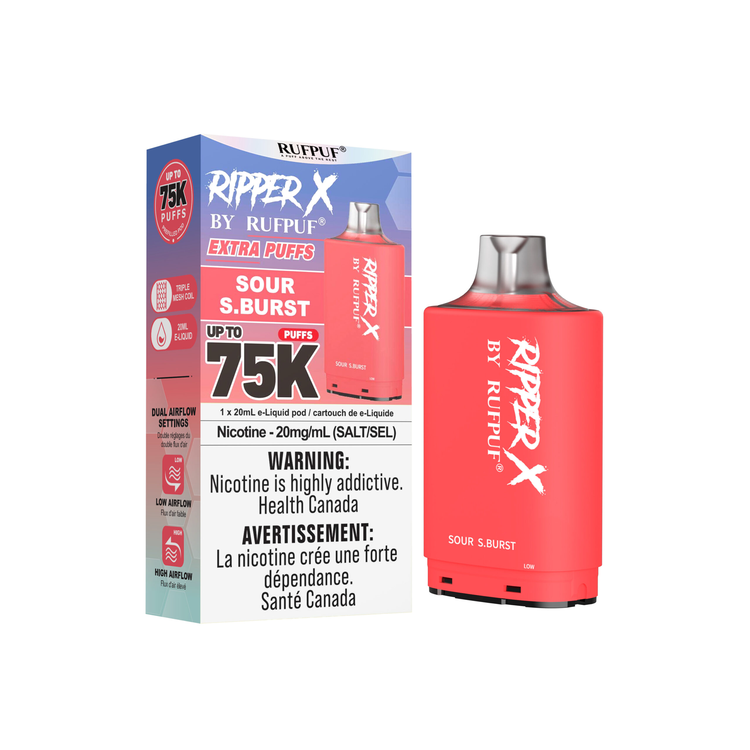 SOUR S.BURST SOUR S.BURST Ripper X 75K (20mg/ML / 5PCs) <b style="color: RED">(Tax not Incl.)</b> - Image 1