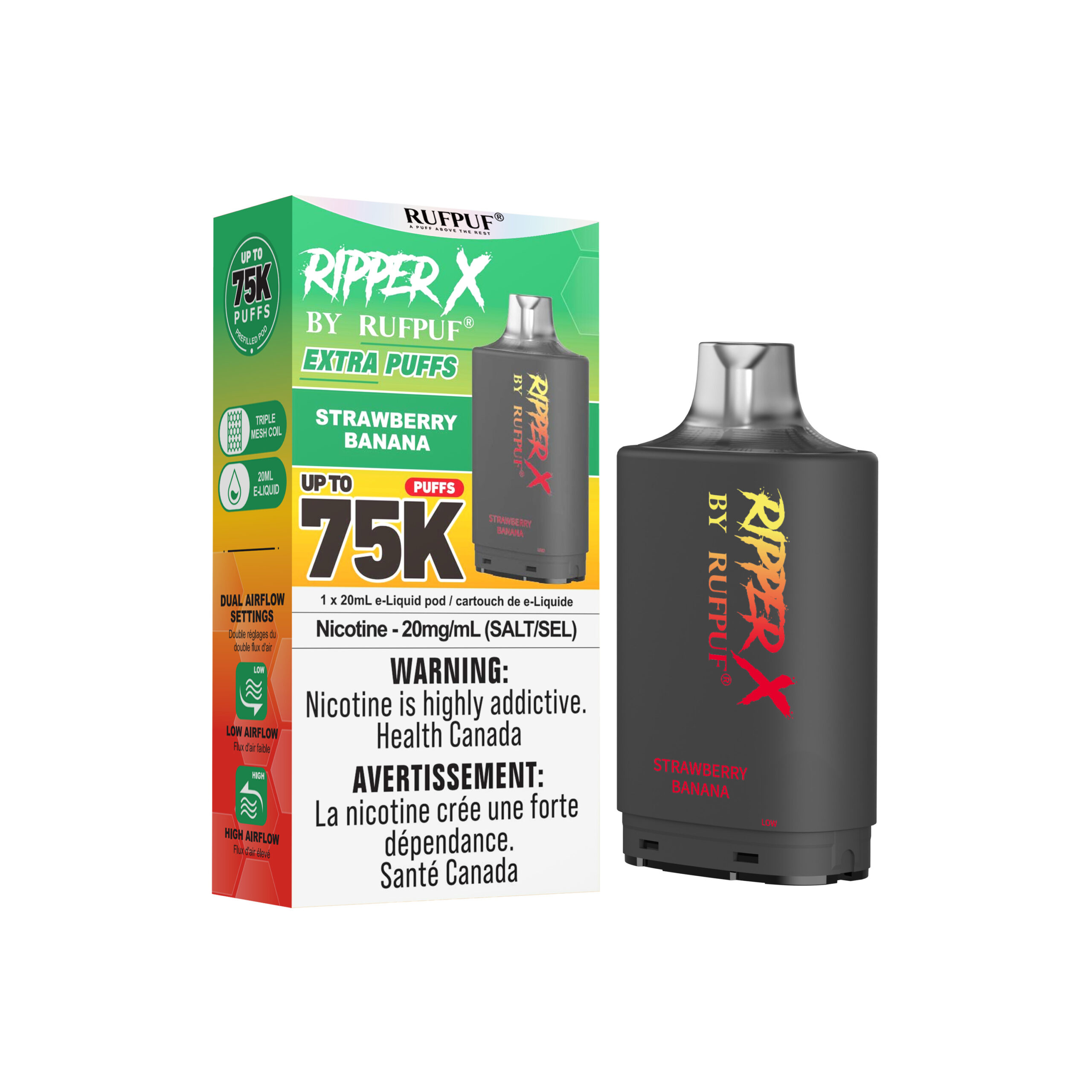 Strawberry Banana Strawberry Banana Ripper X 75K (20mg/ML / 5PCs) <b style="color: red">(Tax not Incl.)</b> - Image 1