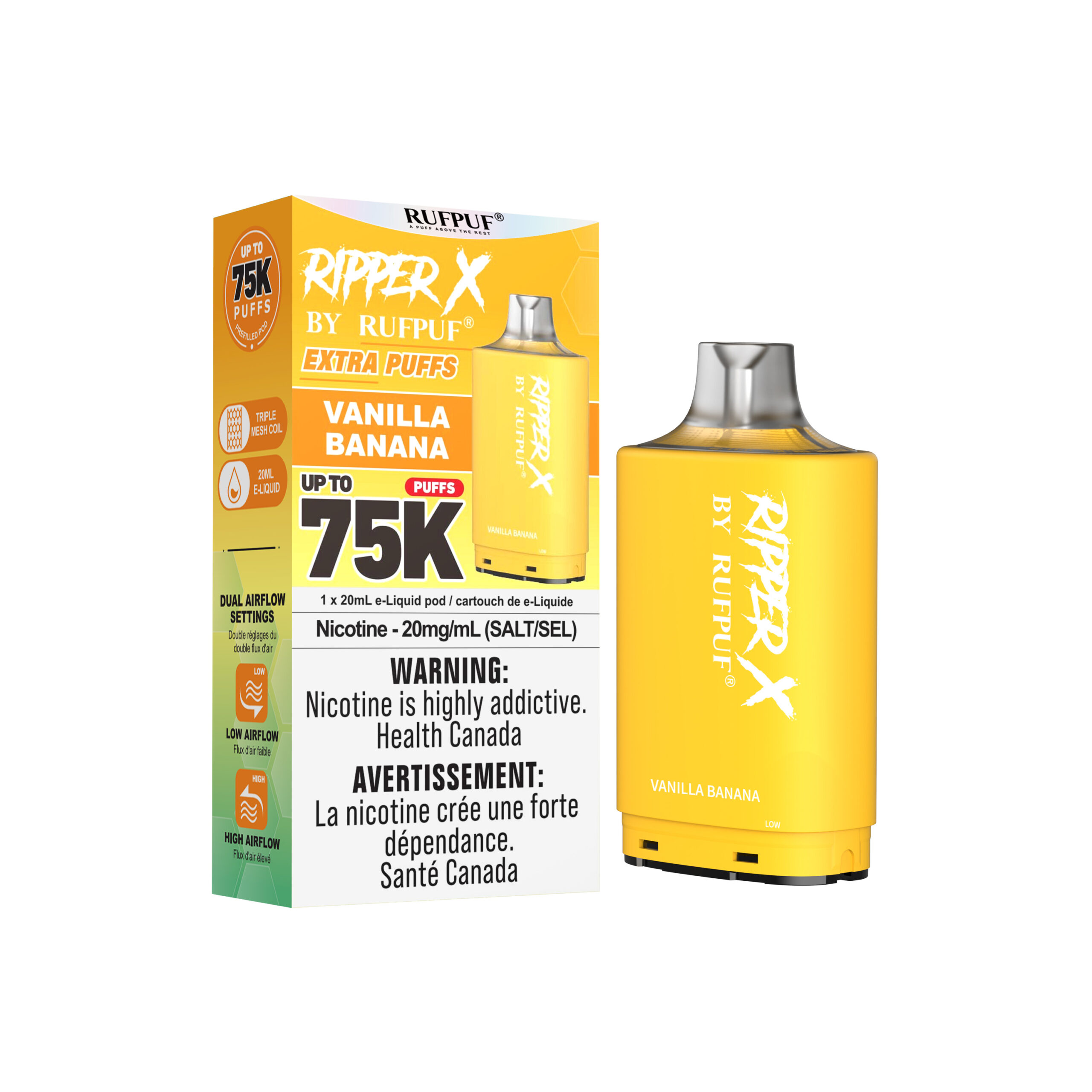 Vanilla Banana Vanilla Banana Ripper X 75K (20mg/ML / 5PCs) <b style="color: YELLOW">(Tax not Incl.)</b> - Image 1