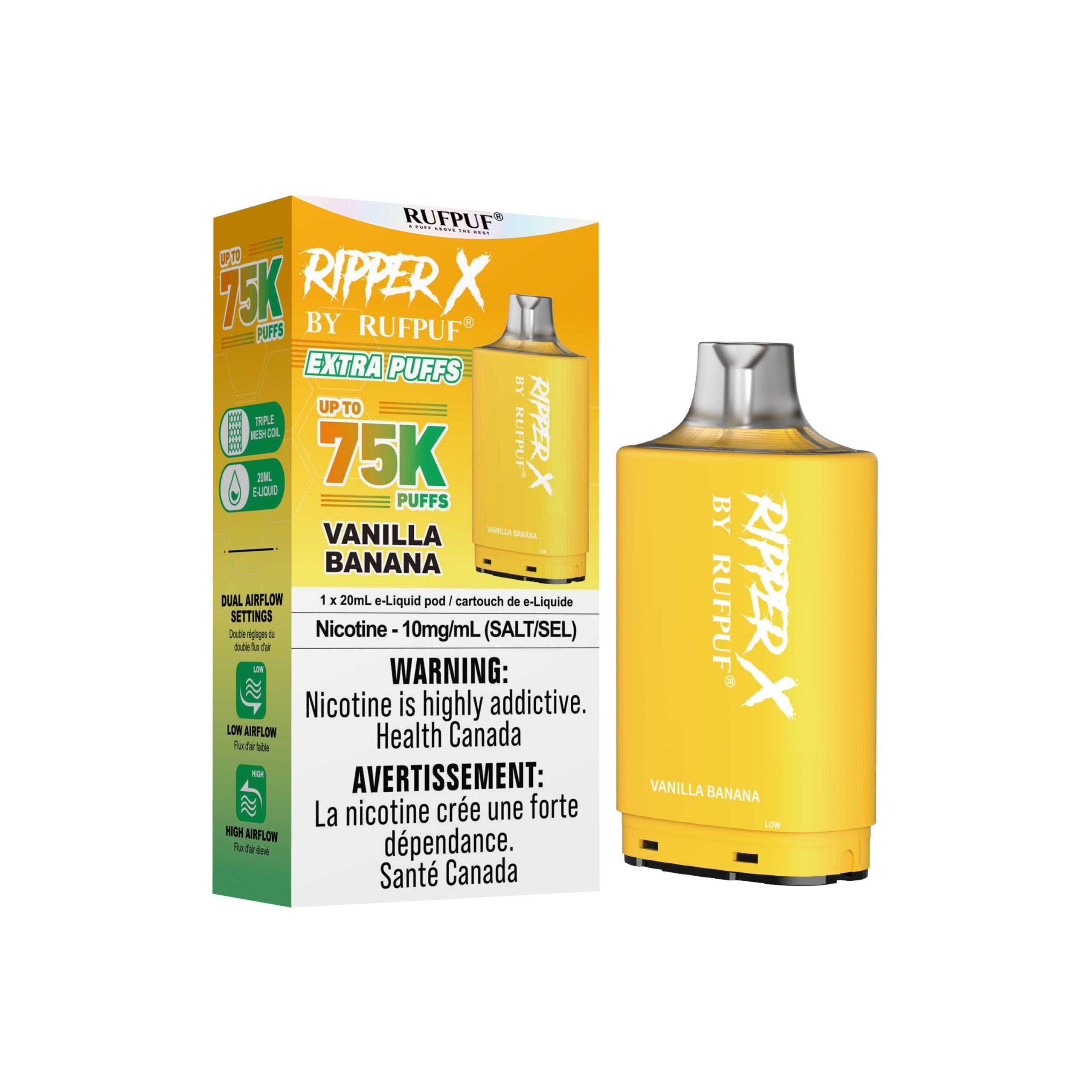 Vanilla Banana Vanilla Banana Ripper X 75K <b style="color:#00b8a9;">(10mg/ml)</b> (5PCs) <b style="color: red">(Tax not Incl.)</b> - Image 1