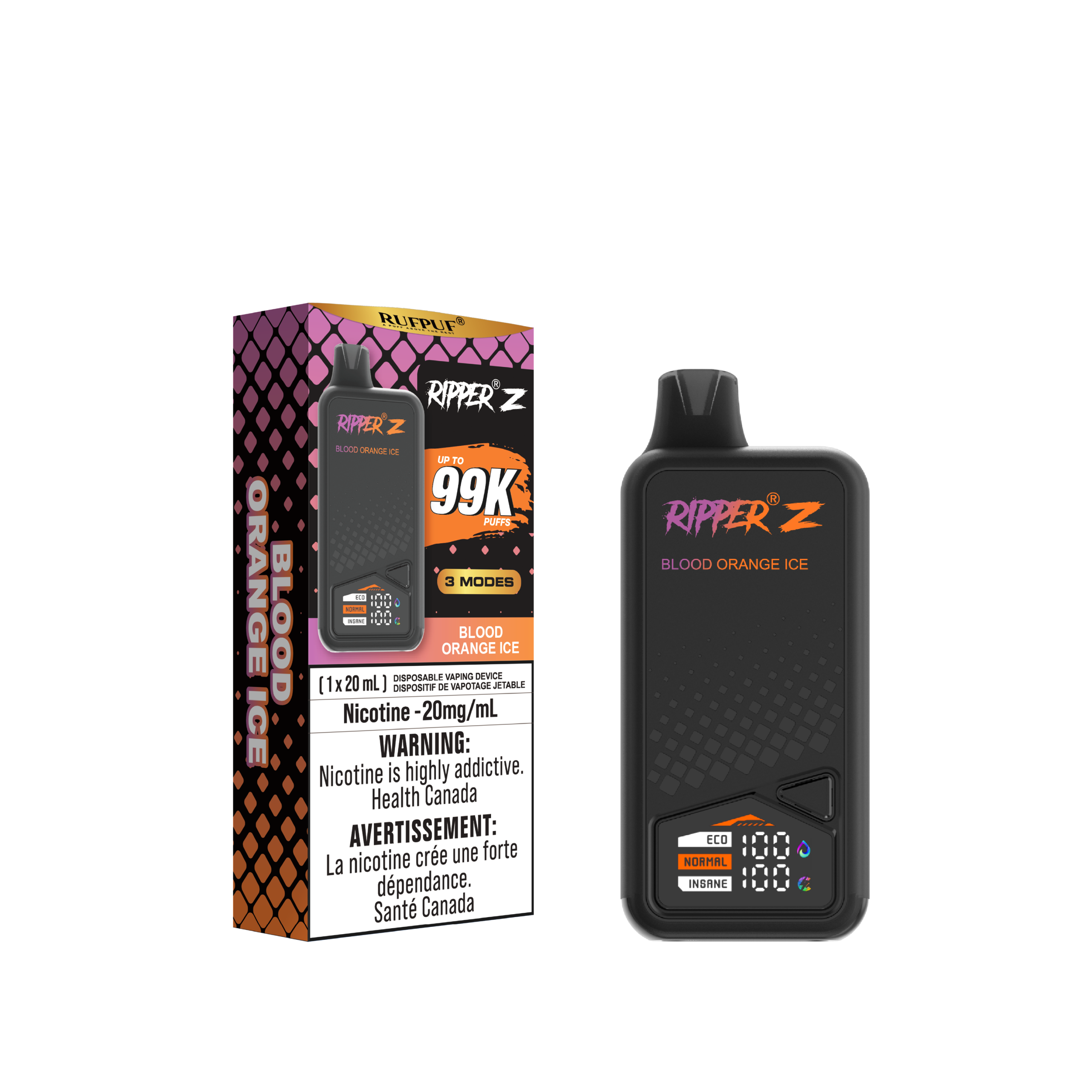 BLOOD ORANGE ICE Ripper Z (20mg/ML) (5Pcs.) <b style="color: red">(Tax Not Incl.)</b>