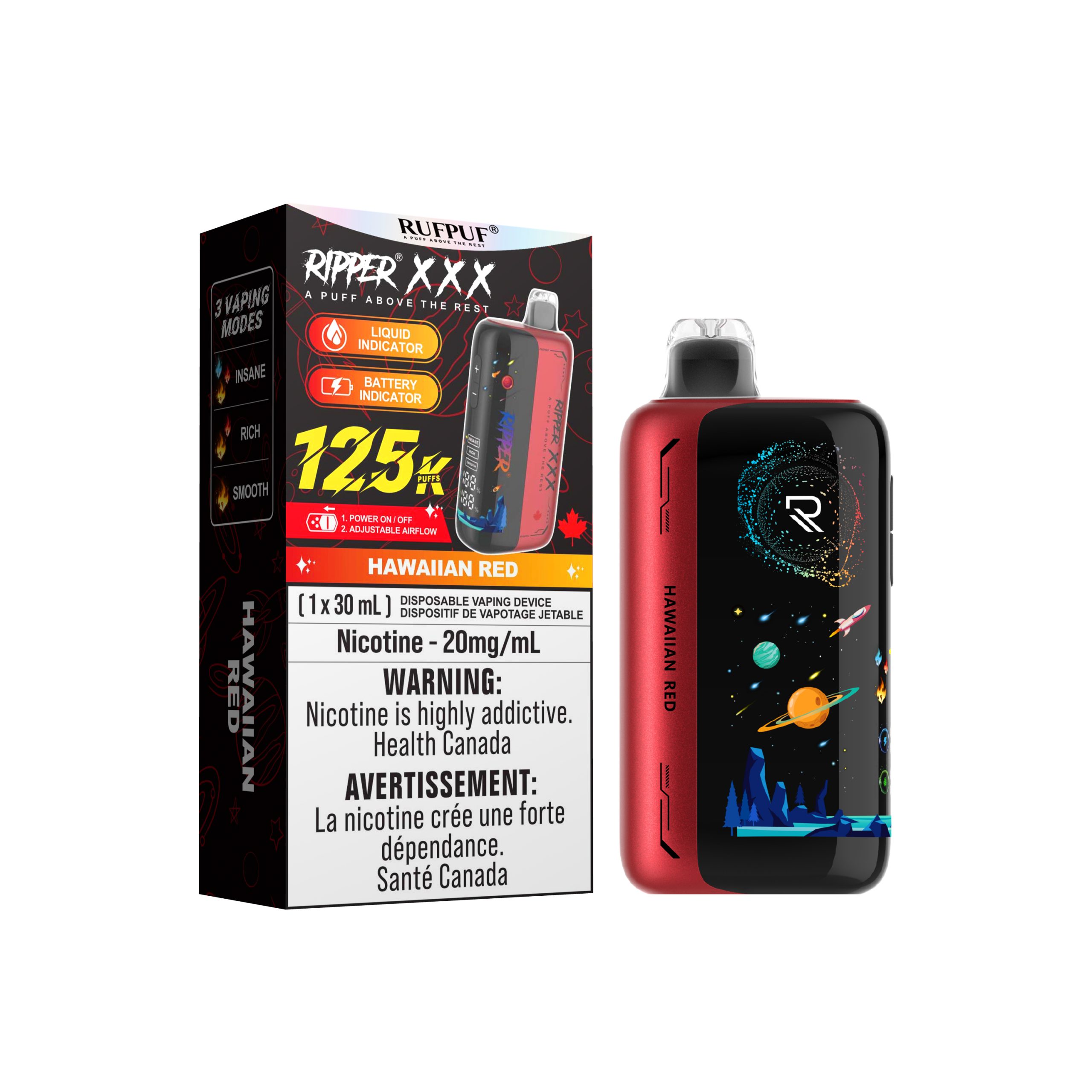 HAWAIIAN RED Hawaiian Red 125K Ripper XXX (30ML) (20mg/ML) <b style="color: yellow">(Tax Not Incl.)</b> - Image 1
