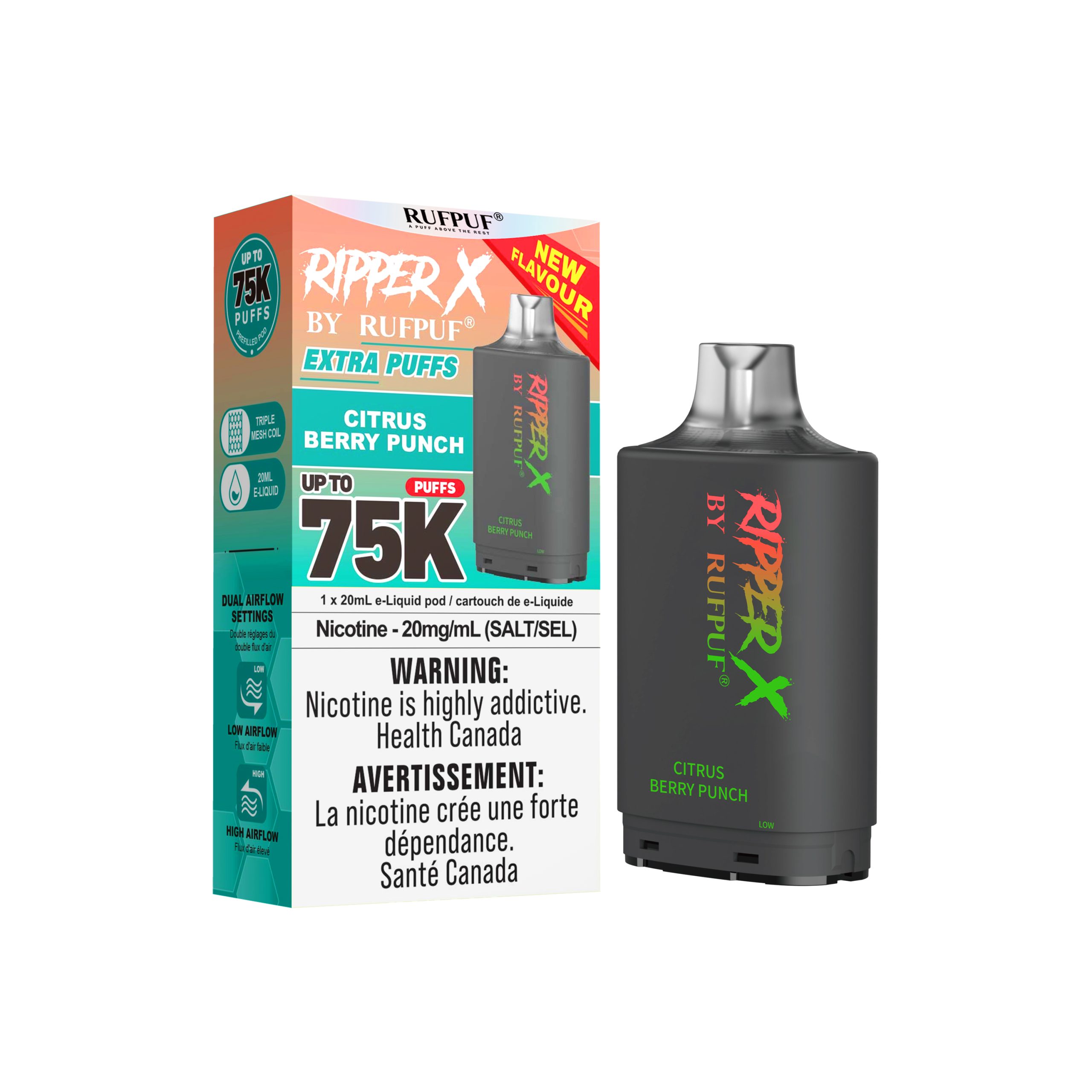Citrus Berry Punch Citrus Berry Punch Ripper X 75K (20mg/ML / 5PCs) <b style="color: YELLOW">(Tax not Incl.)</b> - Image 1