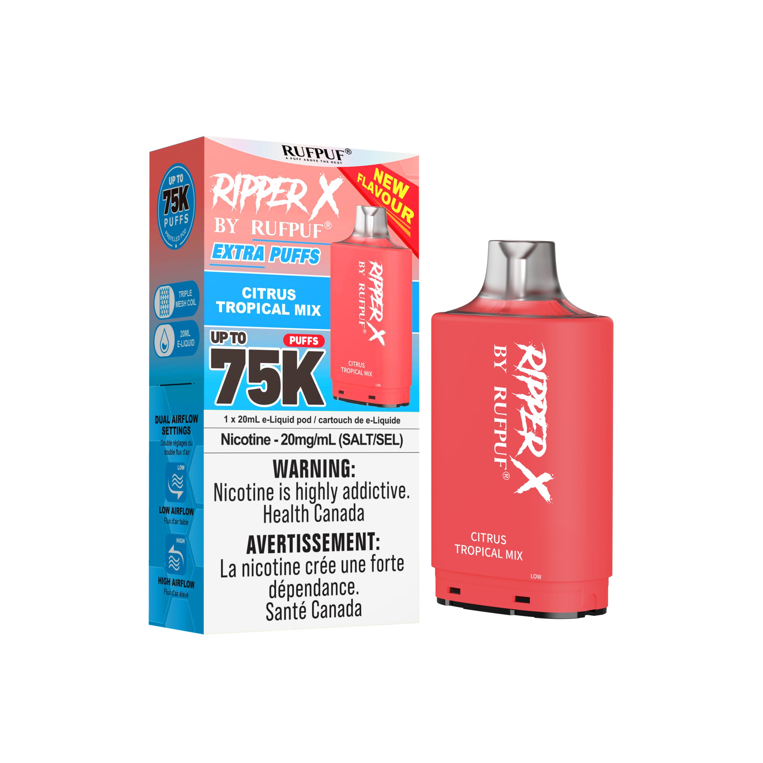 Citrus Tropical Mix Citrus Tropical Mix Ripper X 75K (20mg/ML / 5PCs) <b style="color: RED">(Tax not Incl.)</b> - Image 1