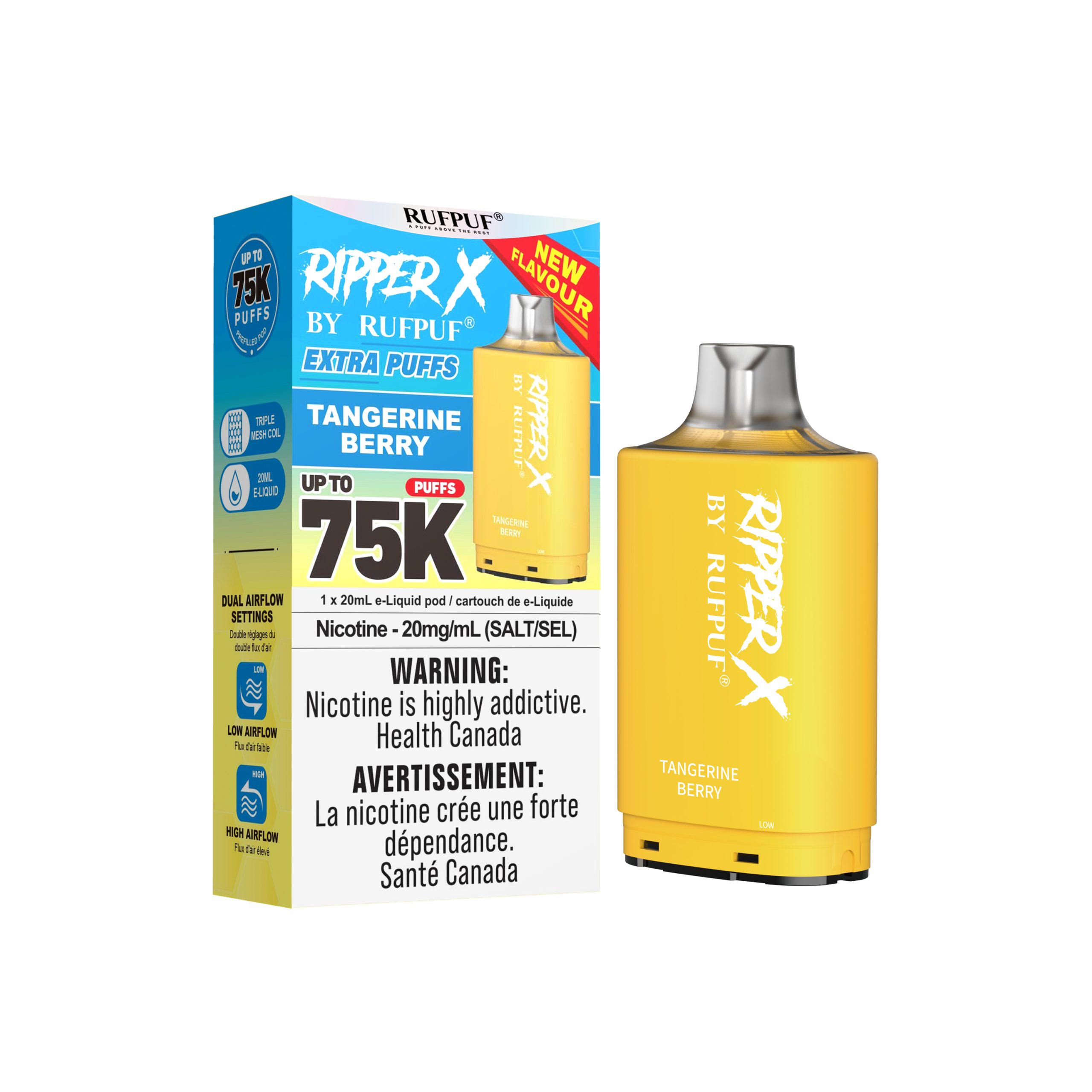 Tangerine Berry Tangerine Berry Ripper X 75K (20mg/ML / 5PCs) <b style="color: YELLOW">(Tax not Incl.)</b> - Image 1