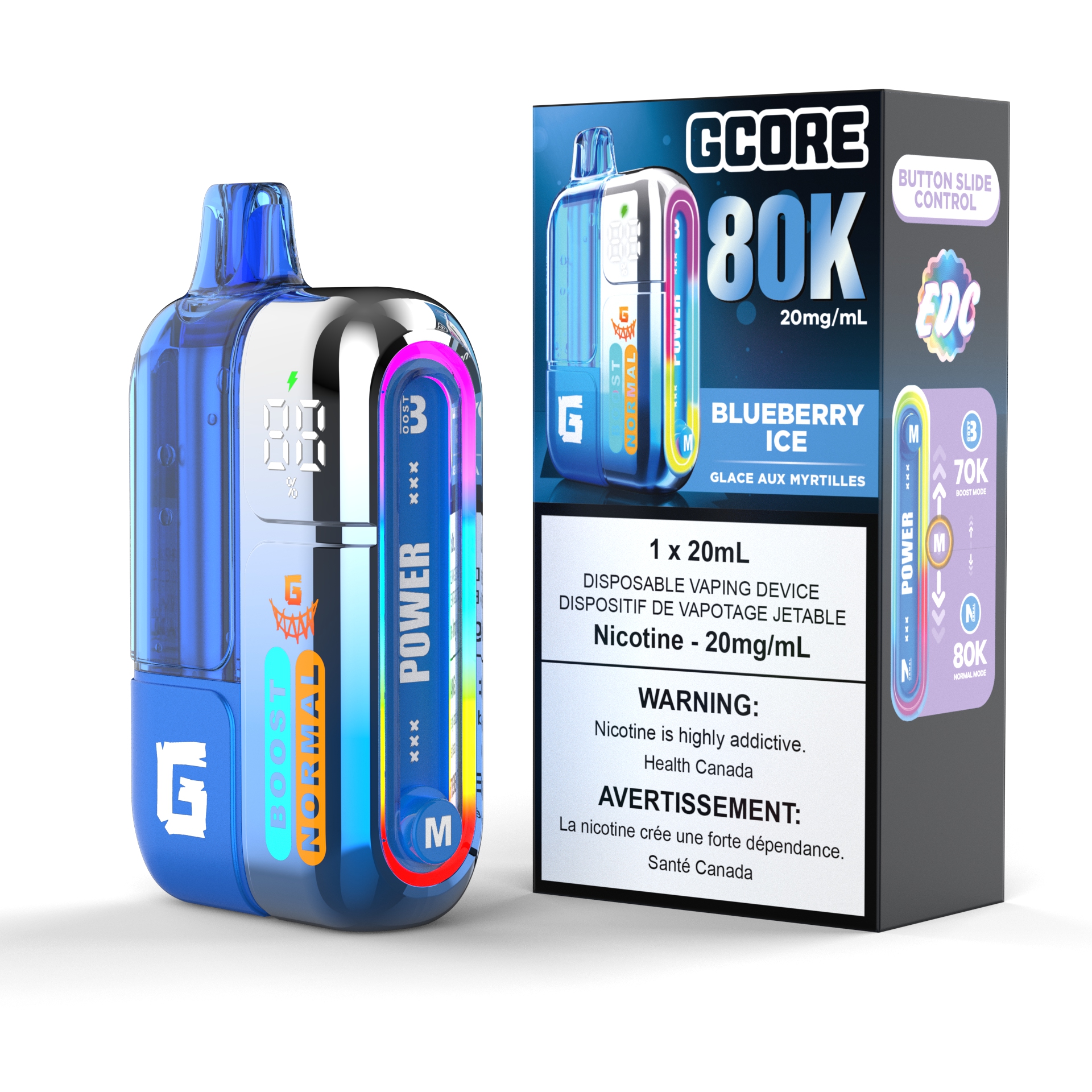 Blueberry Ice BLUEBERRY ICE Gcore G (20ML) (20mg/ML) (5pcs) <b style="color: red">(Tax Not Incl.)</b> - Image 1