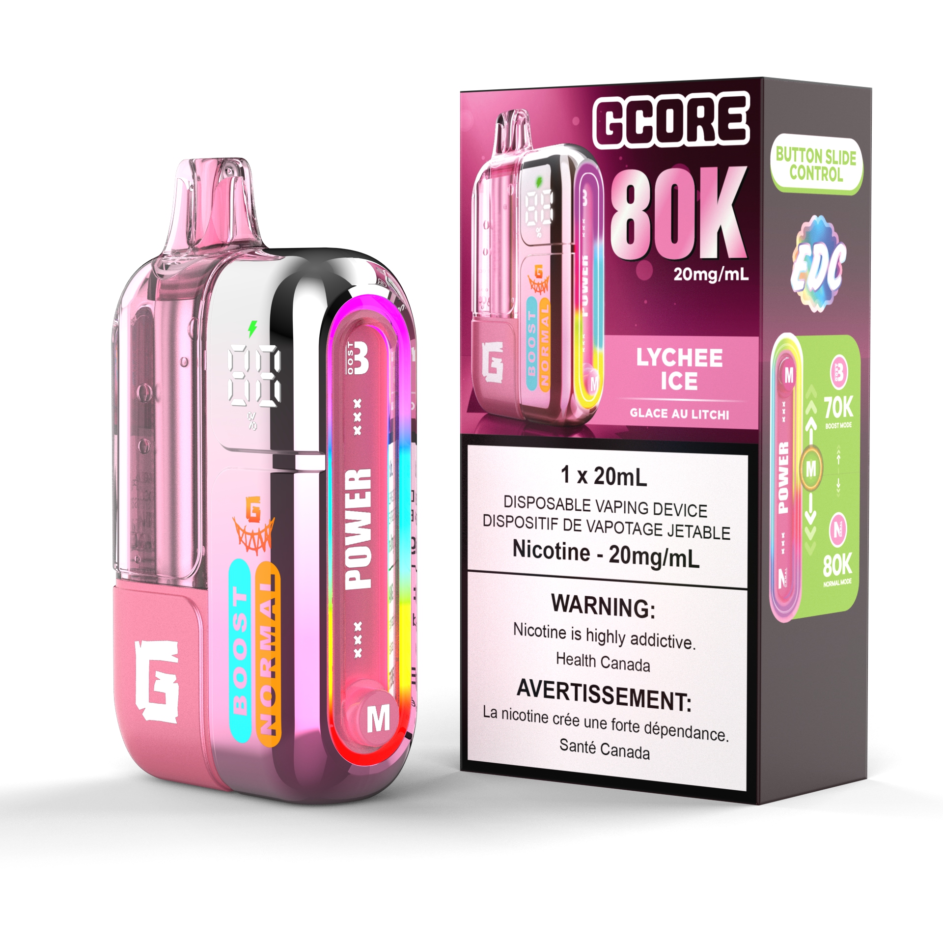 Lychee Ice LYCHEE ICE Gcore G (20ML) (20mg/ML) (5pcs) <b style="color: yellow">(Tax Not Incl.)</b> - Image 1